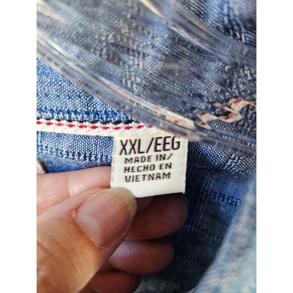 Vintage WEATHERPROOF Linen Blend Short Sleeve Button Down Shirt XXL - Picture 6 of 7